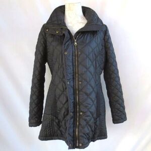 Marc NY Jacket Black Nimbus Quilted Packable Puffer with Removable Hood Size L